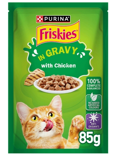 Purina - Friskies - For Adult Cats - Pouch 85 gm - With Chicken