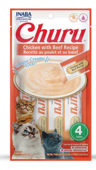 Inaba - Churu Pops - Cat Treats - 60 gm - Chicken With Beef Recipe