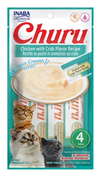 Inaba - Cat Treat - Pouch 60 gm - Chicken With Crab Recipe