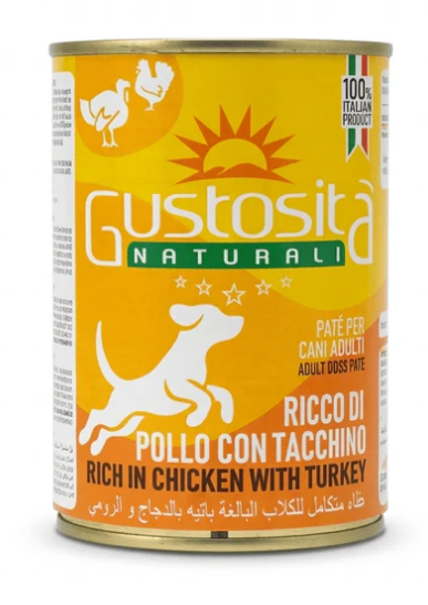 Gustosita - Can 400 gm - For Adult Dogs - Chicken & Turkey