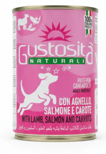 Gustosita - Can 400 gm - For Adult Dogs - Lamb & Salmon