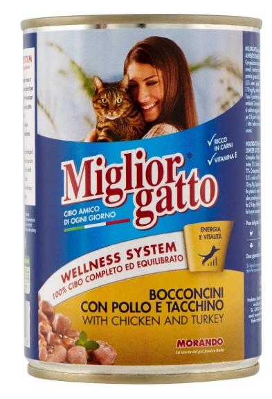 Miglior Gatto - Can 400 gm - For Adult Cats - Chicken & Turkey