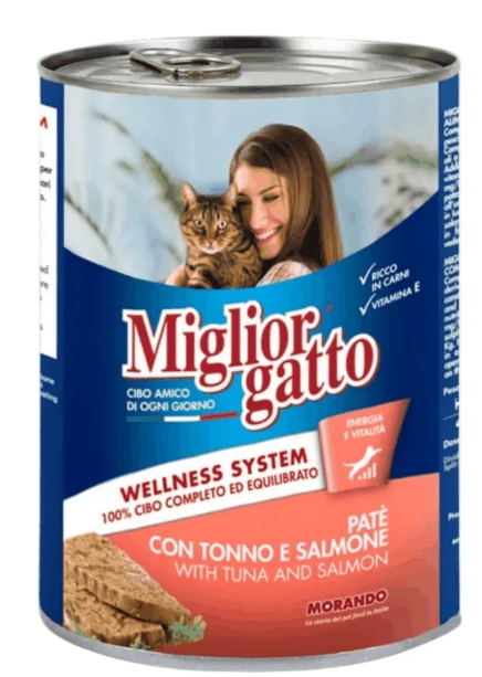 Miglior Gatto - Can 400 gm - For Adult Cats - Salmon