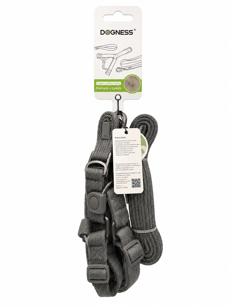 Dogness - Modal - Collar + Leash - L - Gray