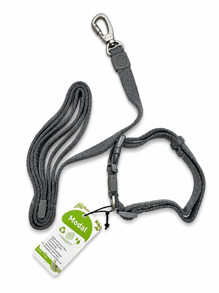 [8000569] Dogness - Modal - Harness + Leash - L - Gray