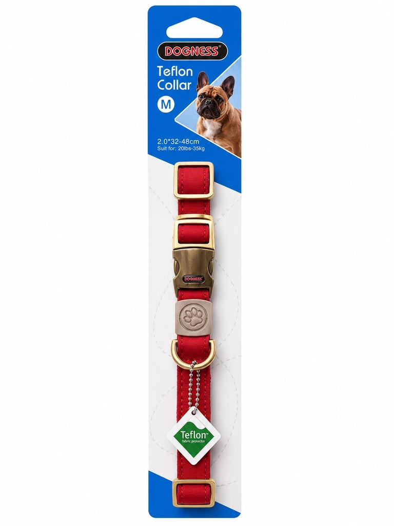 Dogness - Elegant Collar - M - Red
