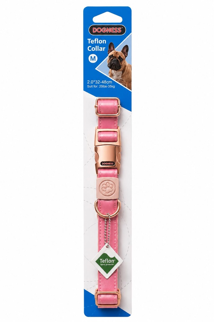 Dogness - Elegant Collar - M - Pink