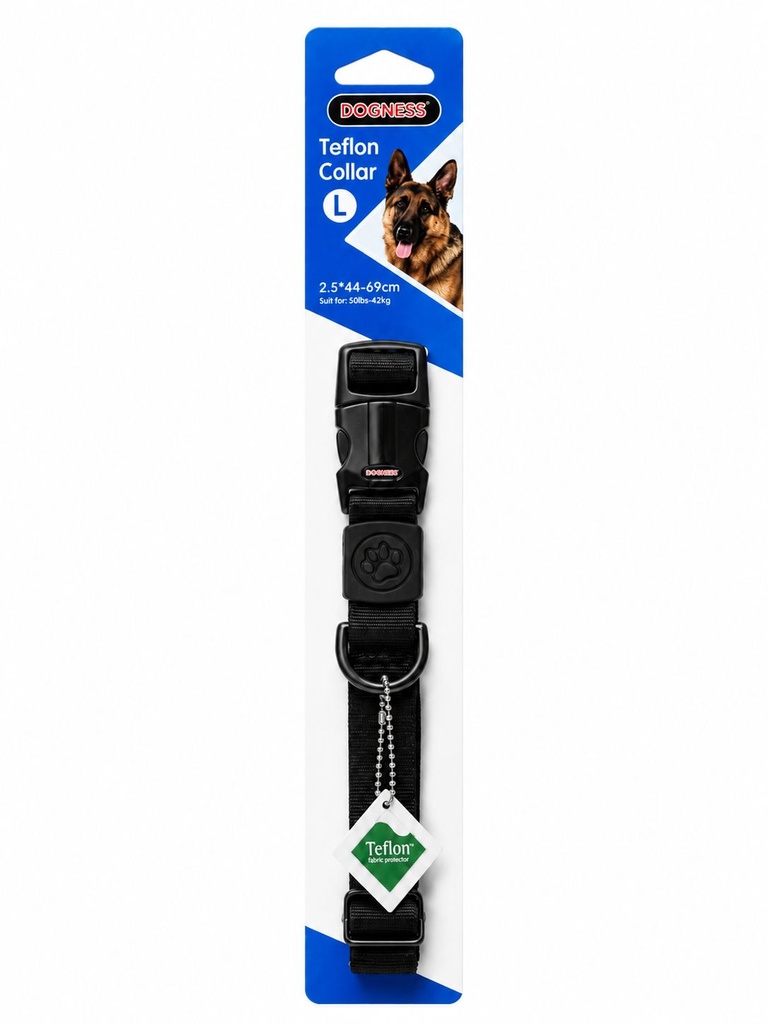 Dogness - Elegant Collar - L - Black