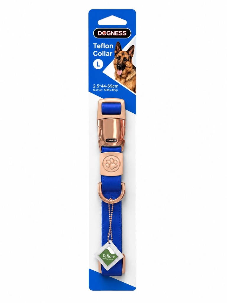 Dogness - Elegant Collar - L - Blue