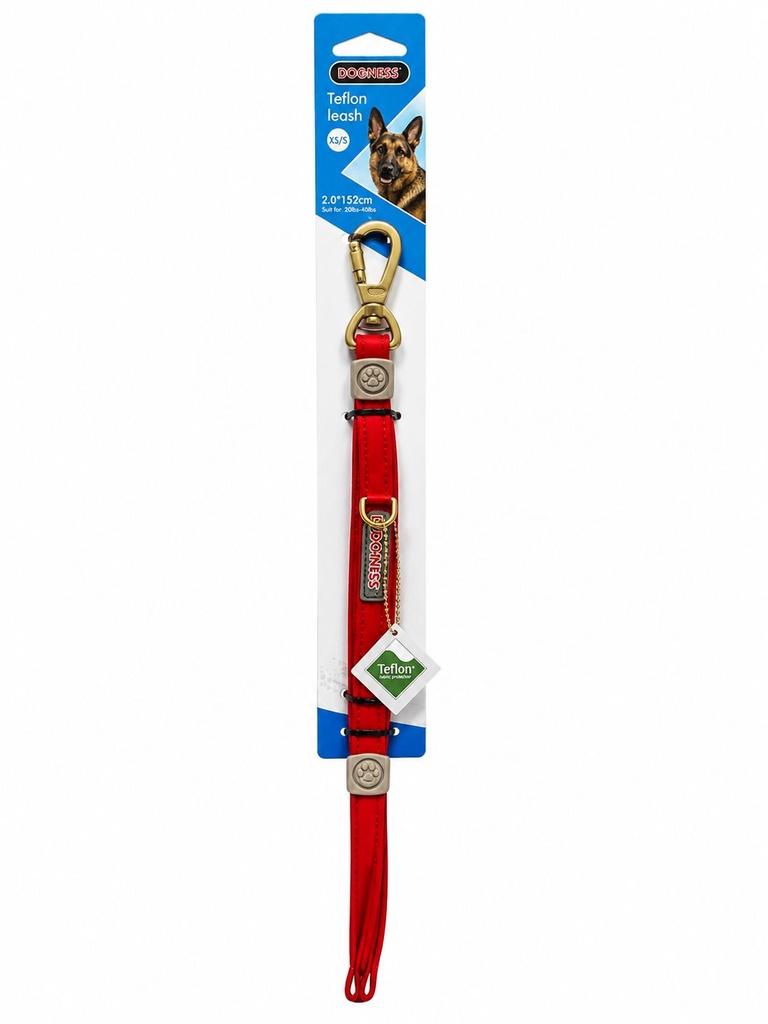 Dogness - Elegant Leash - XS/S - Red