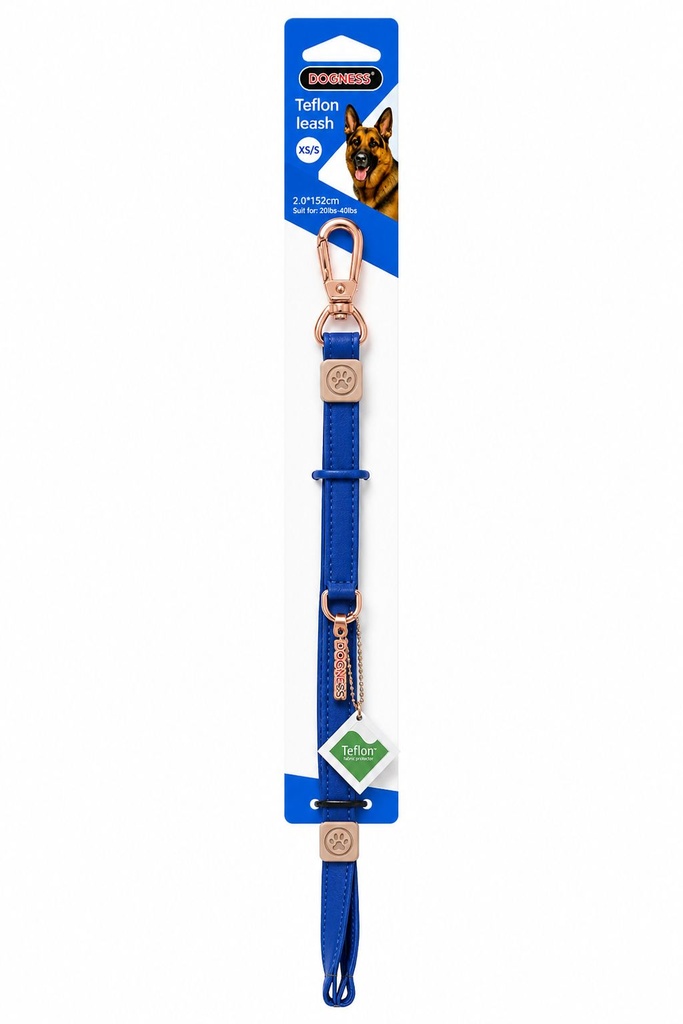Dogness - Elegant Leash - XS/S - Blue