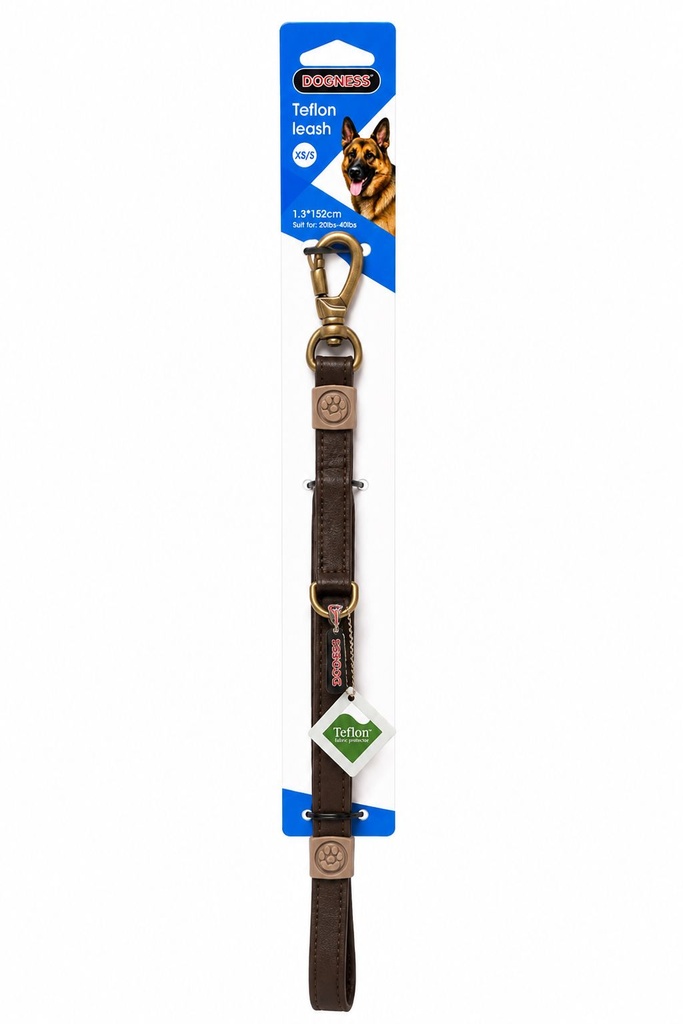 Dogness - Elegant Leash - XS/S - Brown