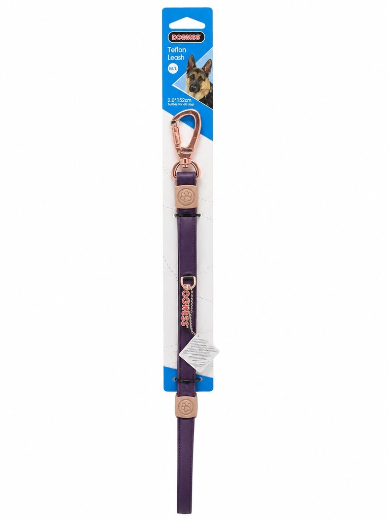Dogness - Elegant Leash - M/L - Purple