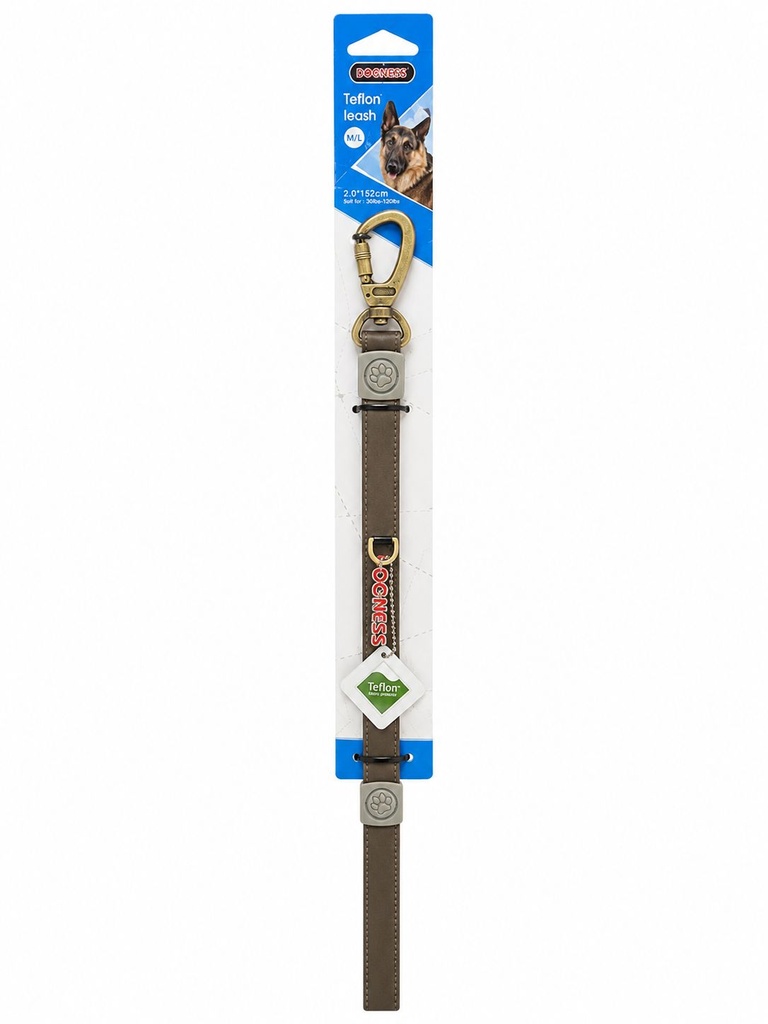 Dogness - Elegant Leash - M/L - Brown