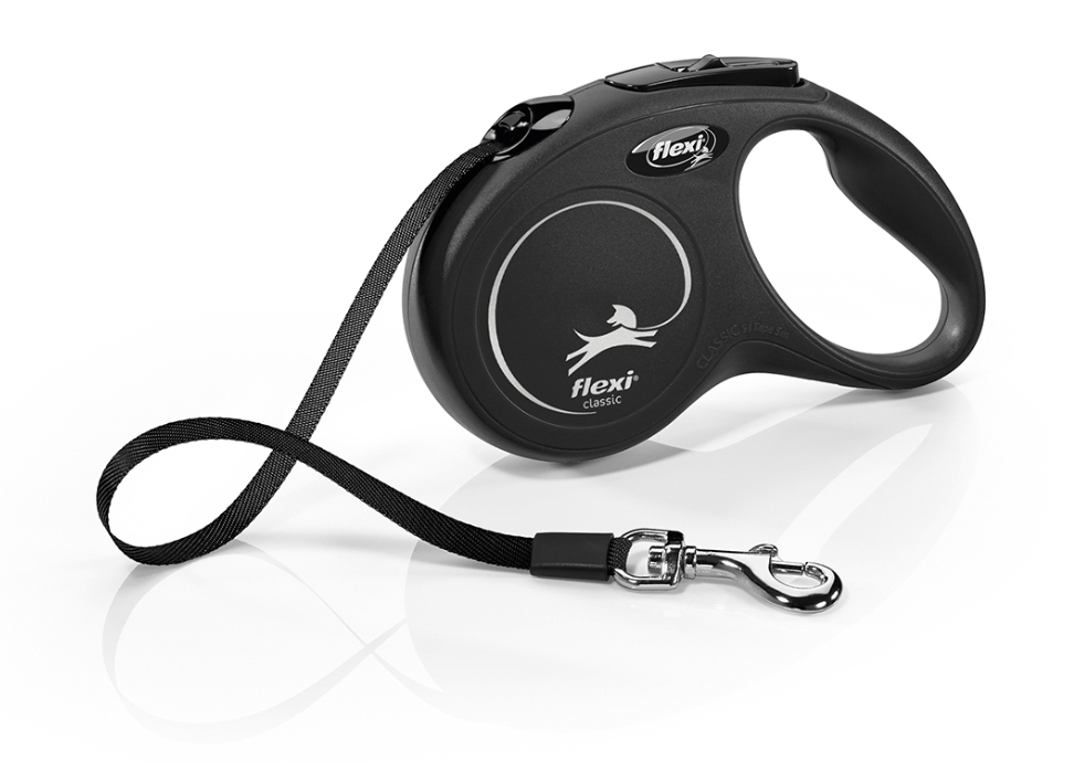 Flexi - New Classic - S - 5M Tape 15 Kg - Black