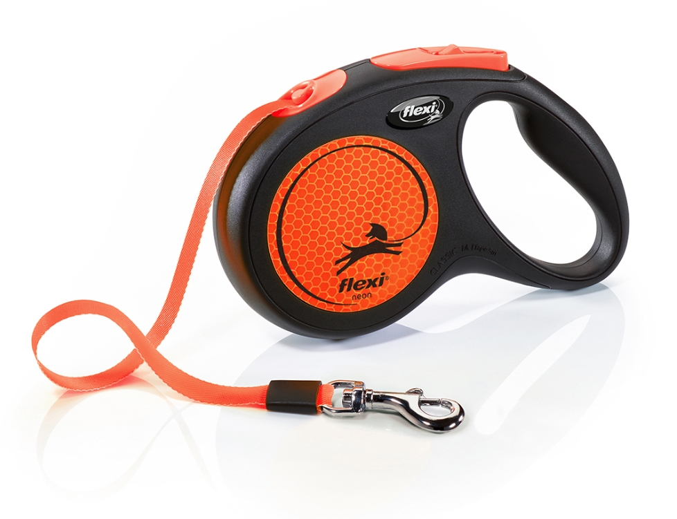 Flexi - New Neon - S - 5M Tape 15 Kg - Orange