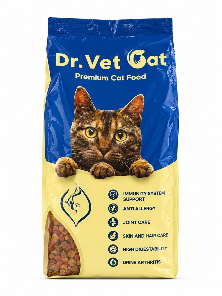 Dr. Vet Cat - Dry Food - For Adult Cats - 1 kg - Protein 26%