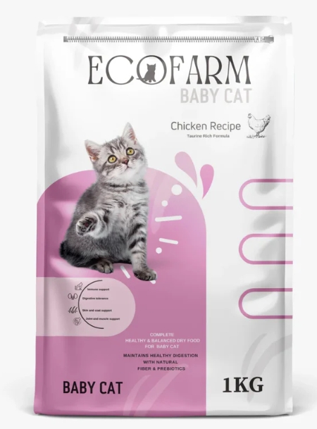 Ecofarm - Dry Food - For Kitten Cats - 1 kg - Chicken