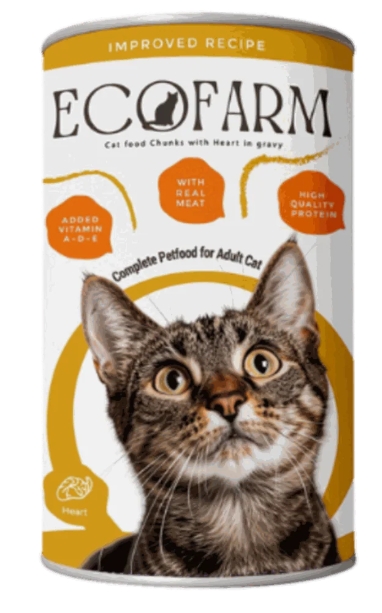 Ecofarm - Can 400 gm - For Adult Cats - Heart