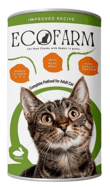 Ecofarm - Can 400 gm - For Adult Cats - Rabbit