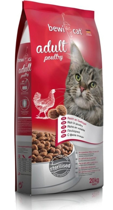 Bewi Cat - Dry Food - 20 kg - Sterilized - Pouttry