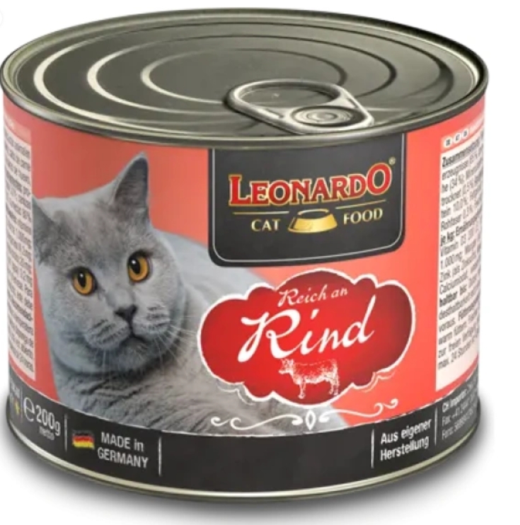 Leonardo - Can 200 gm - Adult Cats - Beef