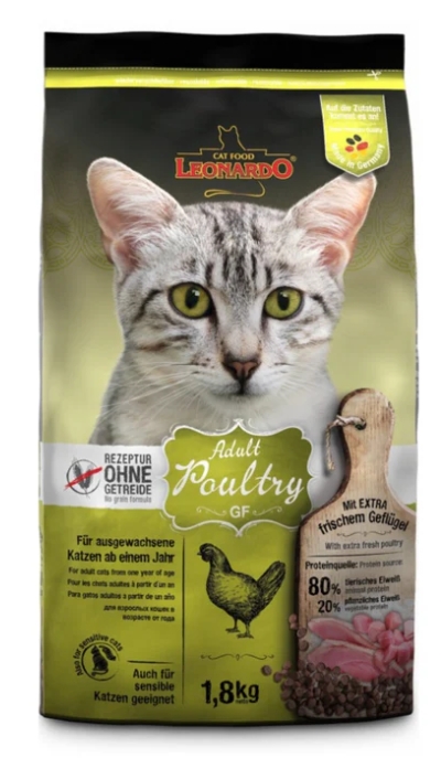 [8000683] Leonardo - Dry Food - Adult Cats - 1.8 Kg - GF Poultry - Sensitive Cats