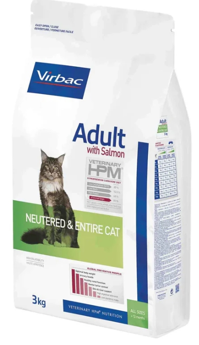 Virbac - Dry Food - For Cats - 3 kg - Neutered & Entire
