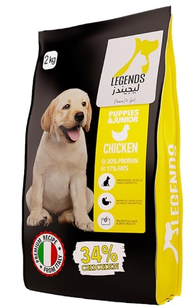 Legends - Dry Food - For Puppy & Junior Dogs - 2 kg - Chicken