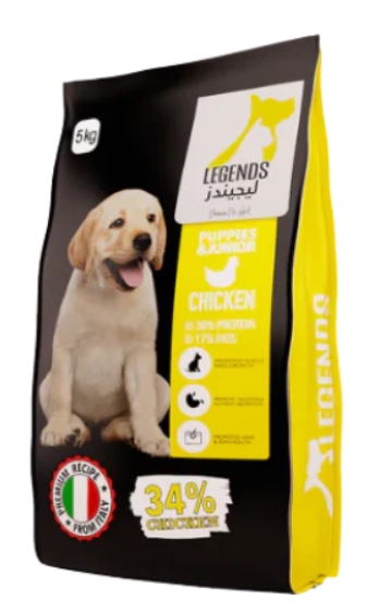 Legends - Dry Food - For Puppy & Junior Dogs - 5 kg - Chicken