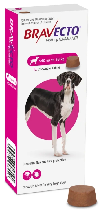 [8000744] Bravecto - Dogs Healthy - 40KG : 56KG - (1400MG )
