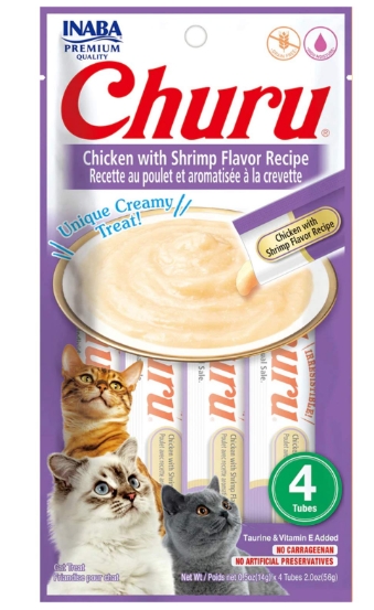 [8000746] Inaba - Churu - Cat Treats - 56 gm - Chicken With Shrimp