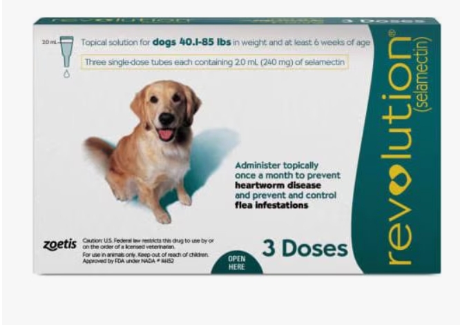 [8000760] Zoetis - Revolution Dog - Protection Against Fleas - 3 Doses