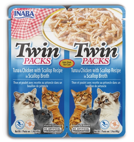 Inaba - Twins Packs - 40 gm - Tuna & Chicken With Scallop