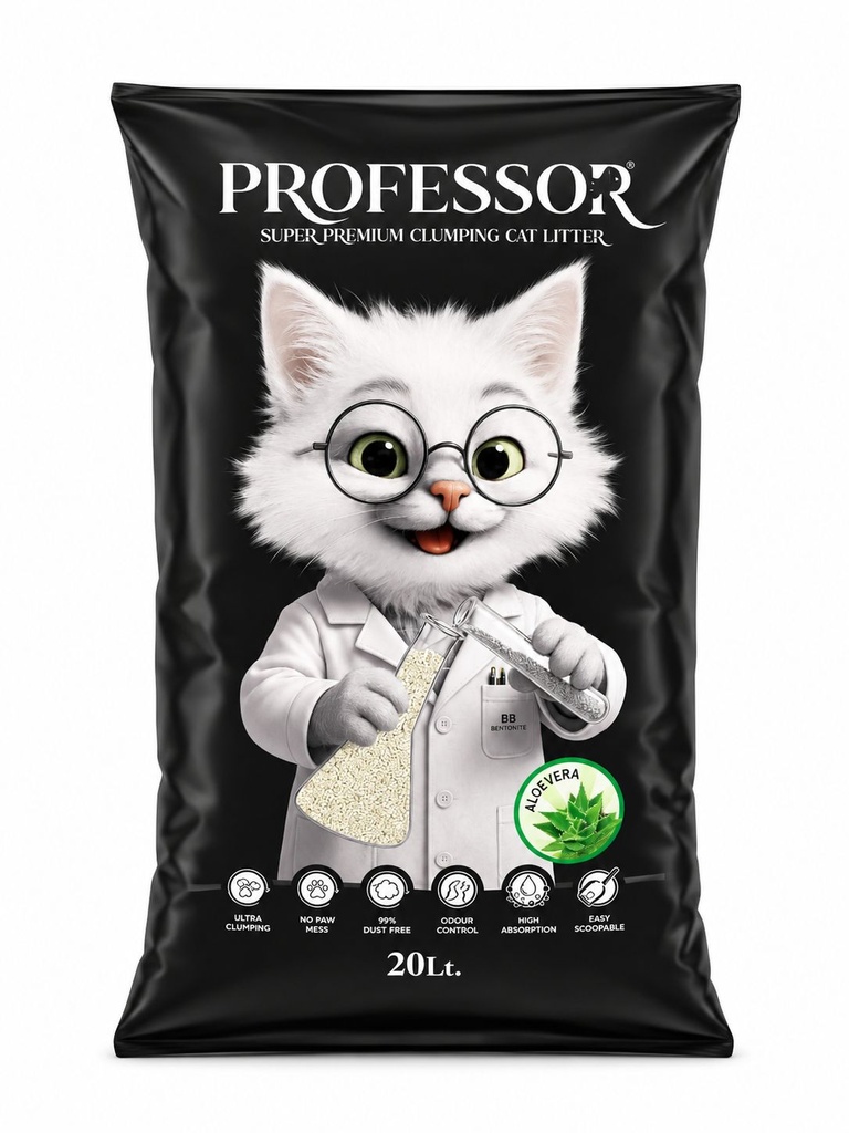 Professor - Cat Litter - 20 L - Aloe Vera