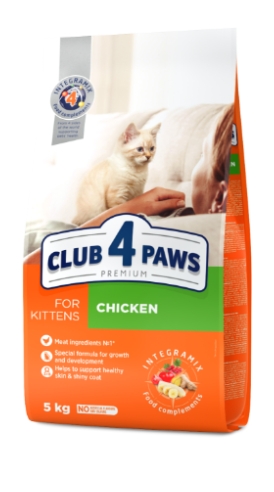 Club 4 Paws - Dry Food - For Kitten Cats - 5 Kg - Chicken