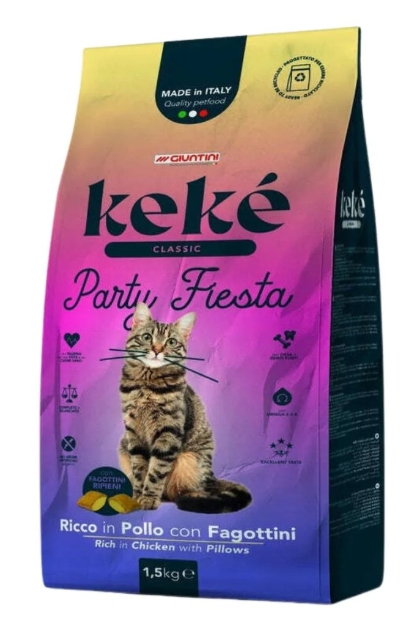 KeKe - Party Fiesta - Dry Food - For Adult Cats - 1.5 kg - Classic
