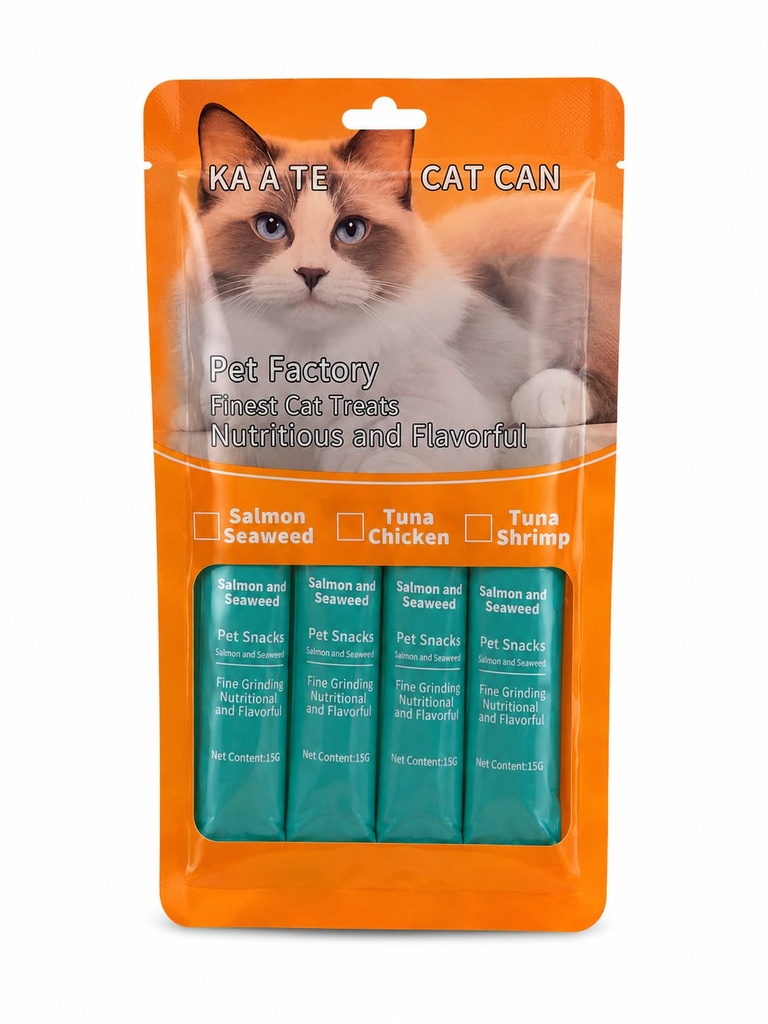 KAATE - For Cats - Pouch 15 gm - Salmon Seaweed - 10 pcs