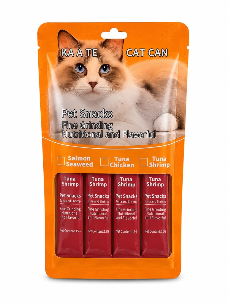 [T-K-TS / 350918] KAATE - For Cats - Pouch 15 gm - Tuna Shrimp - 10 pcs