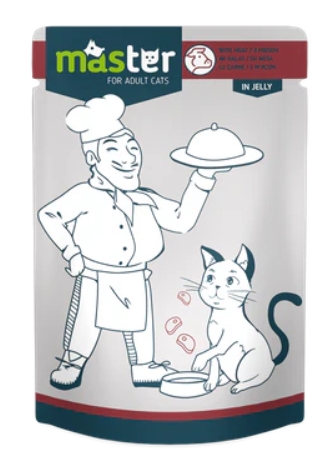 Master - Cat Food - For Adult - Pouch 80 gm - Beef