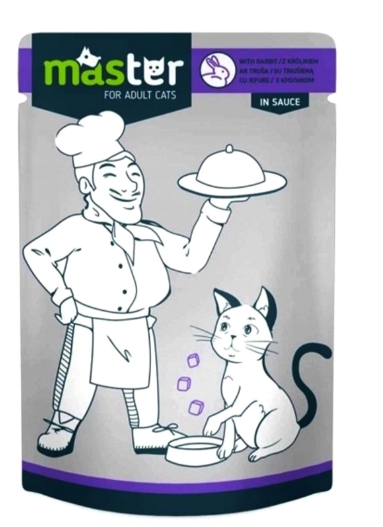 Master - Cat Food - For Adult - Pouch 80 gm - Rabbit