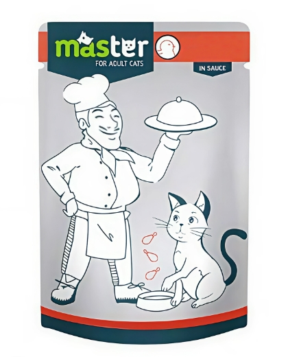 Master - Cat Food - For Adult - Pouch 80 gm - White Meat Poltry