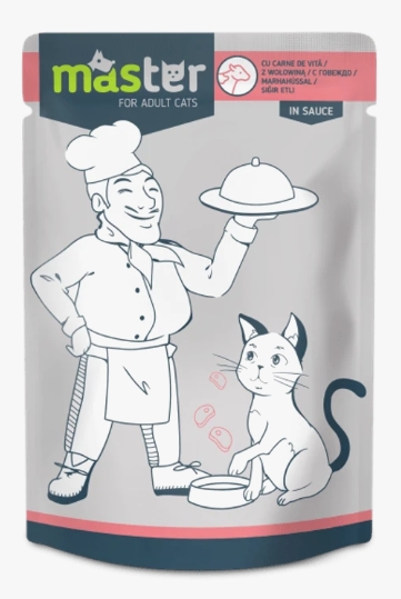 Master - Cat Food - For Adult - Pouch 80 gm - Carne Veal