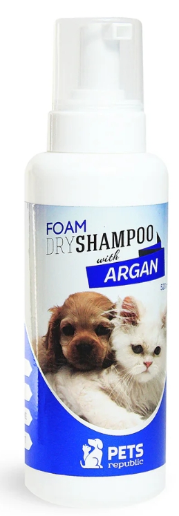 Pets republic Dry Foam Shampoo Argan 520ml