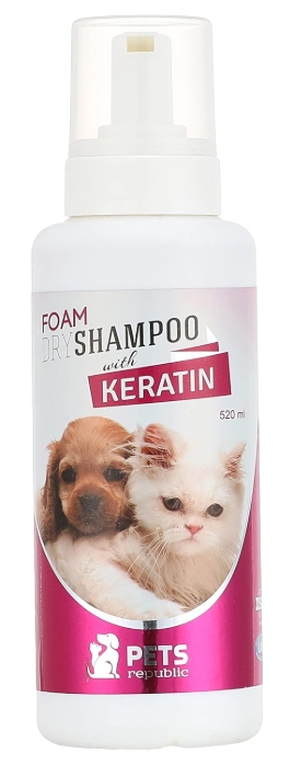 Pets republic Dry Foam Shampoo Keratin 520ml