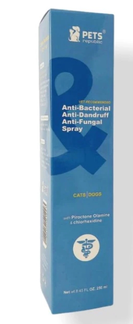 Pets republic Anti Dandruff & Bacterial Spray 250m