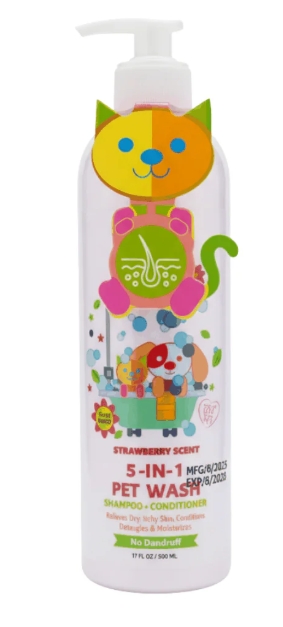 Pets republic Anti Dandruff Shampoo 5 in 1 Strawberry 500ml