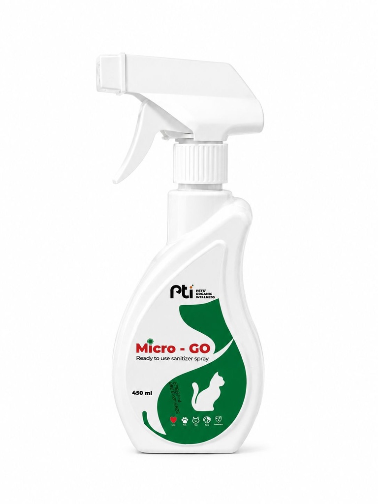 Pti - Pets Organic Wellness - Micro Go - 450 Ml - Sanitizer Spray