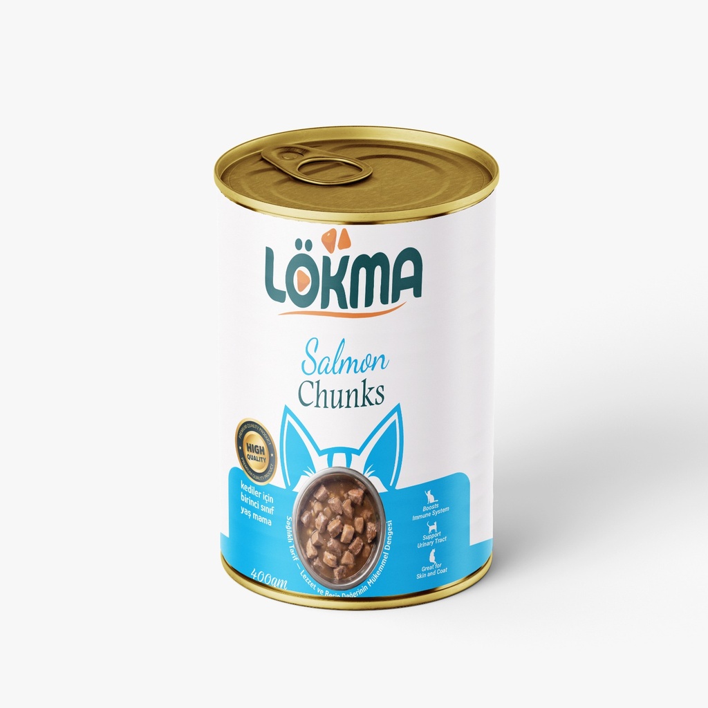 Lokma Chunks Can Food For Adult Cat - Salmon 400 GM