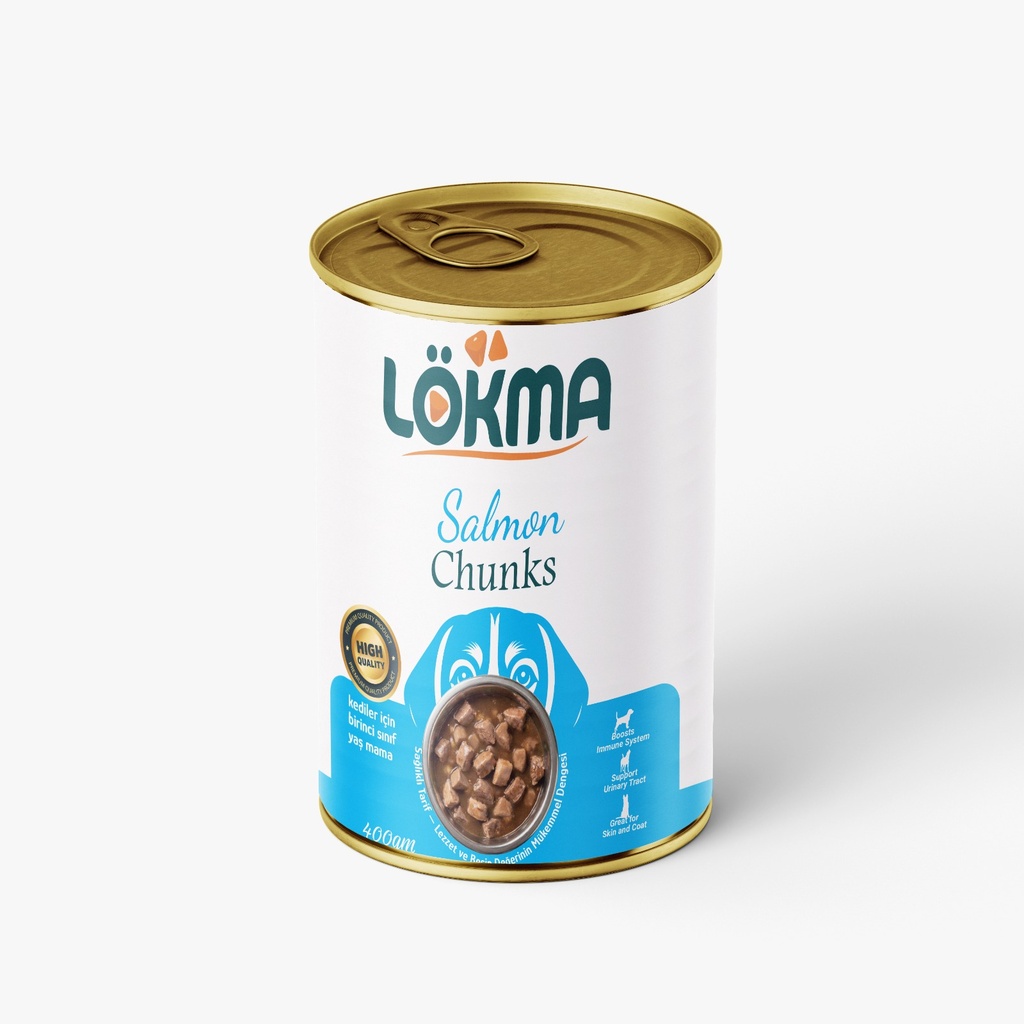 Lokma Chunks Can Food For Adult Dog - Salmon 400 GM